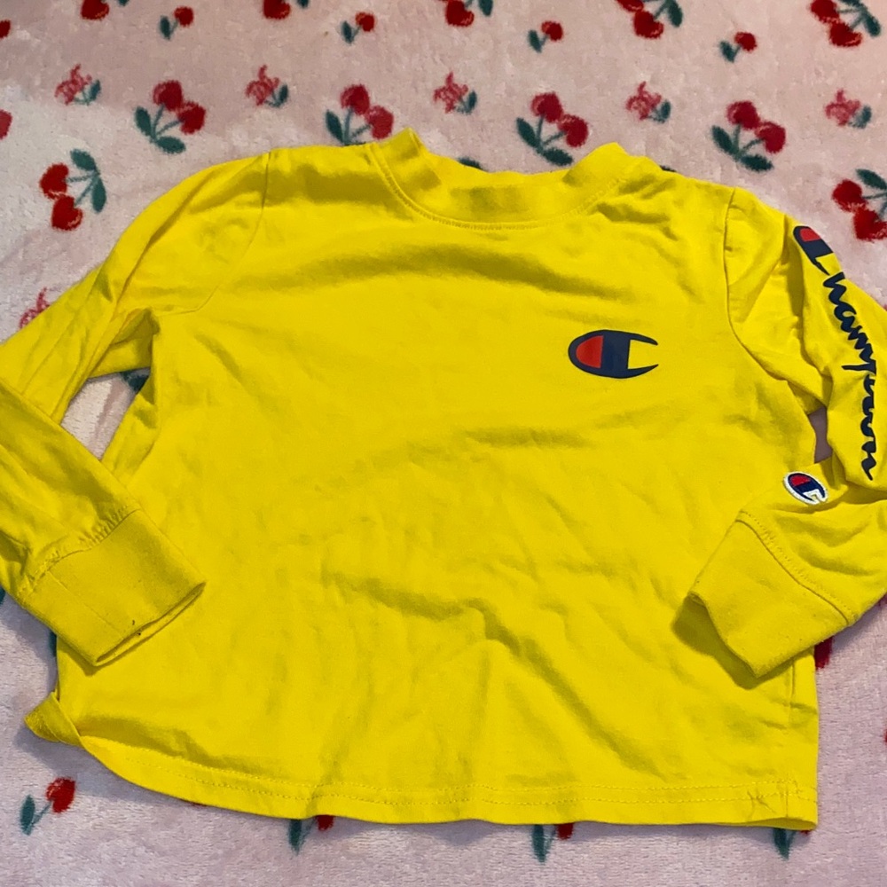 Champion Kids Bright Yellow Long Sleeve Tee